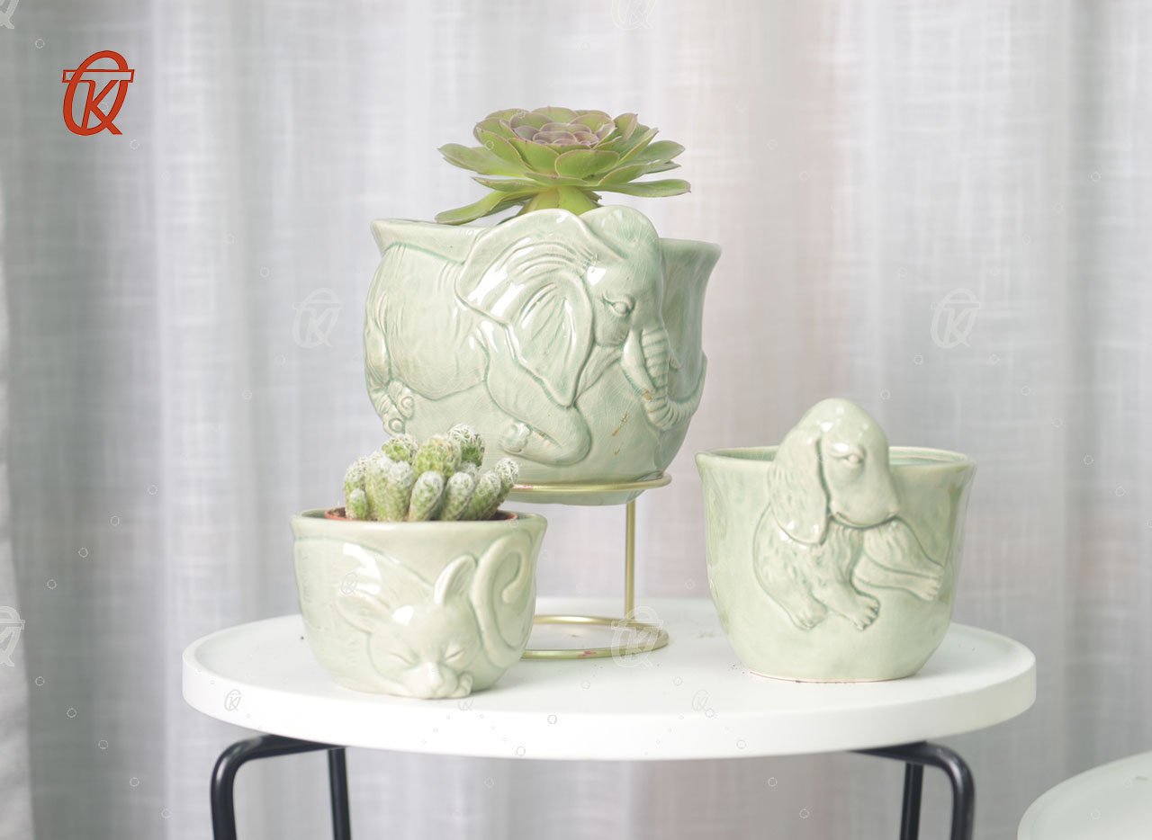 New design high quality product balcony indoor ceramic flower pot