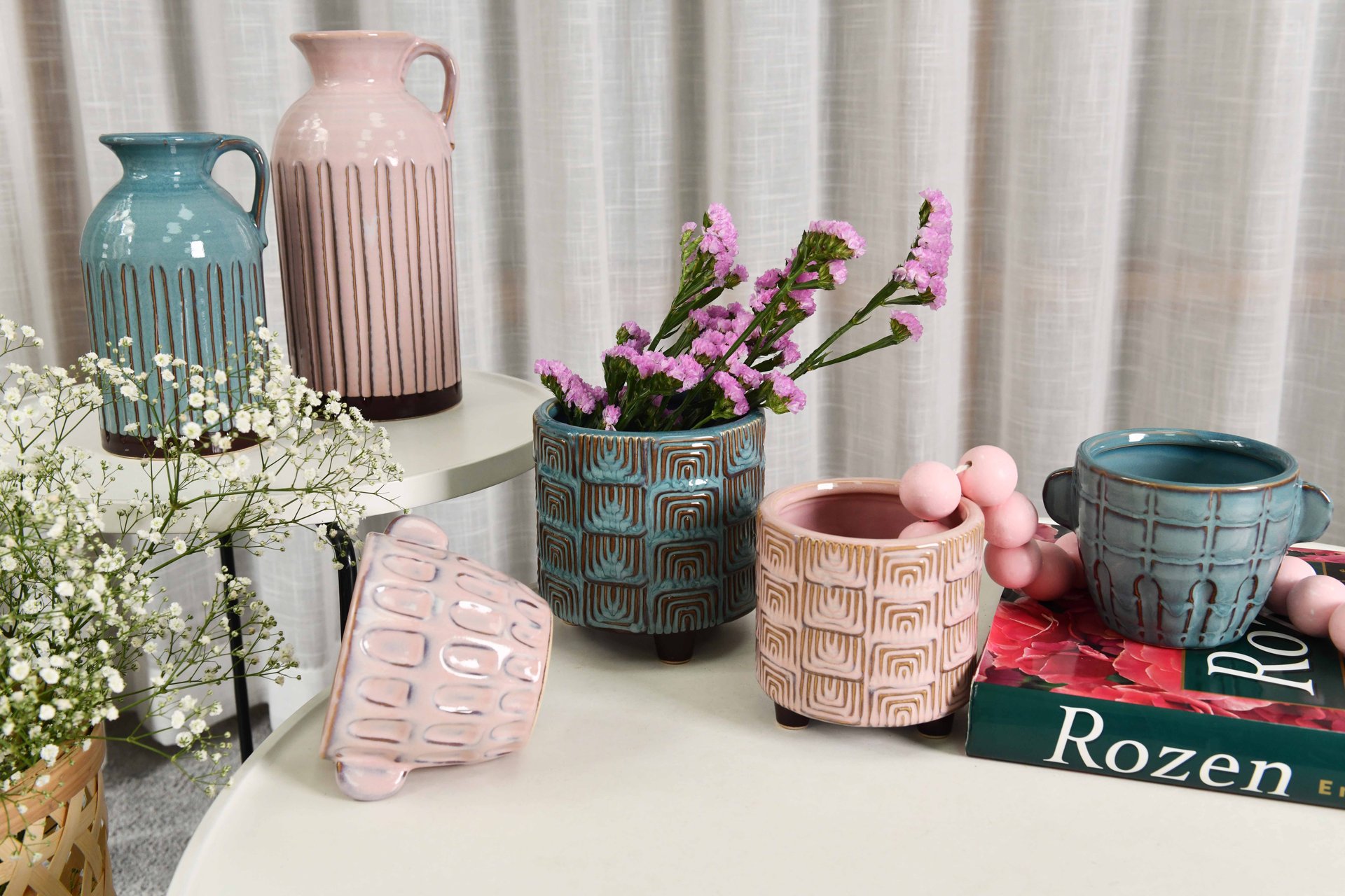 New Design Customizable Multicolor Ceramic Flower Pot