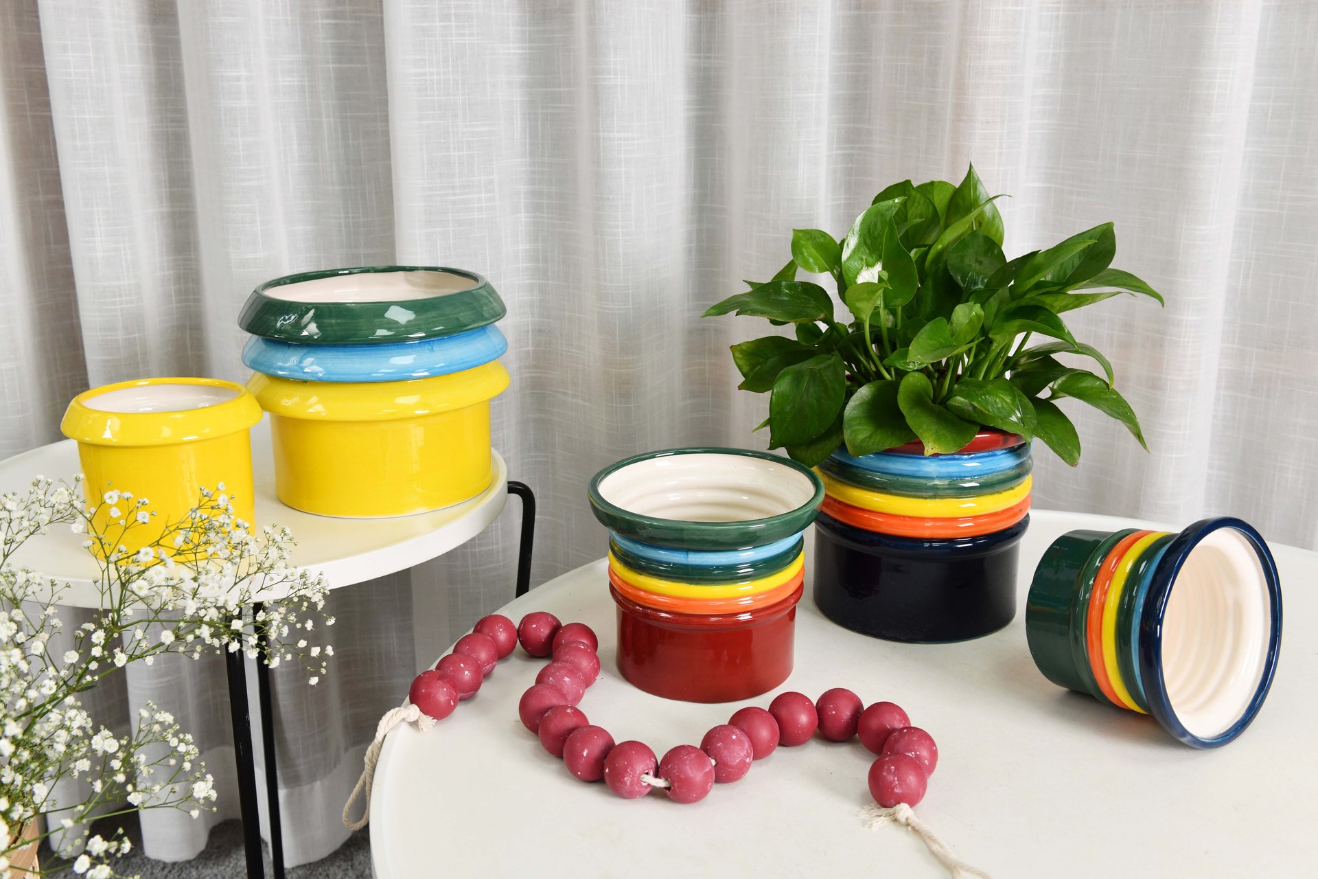 Office Home Tabletop Decorative Ceramic Flower Pot