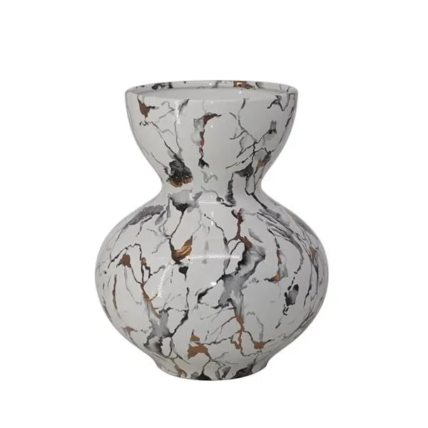 Wooden Grain Luxury Matt Green Rattan Wrapped Ceramic Vase