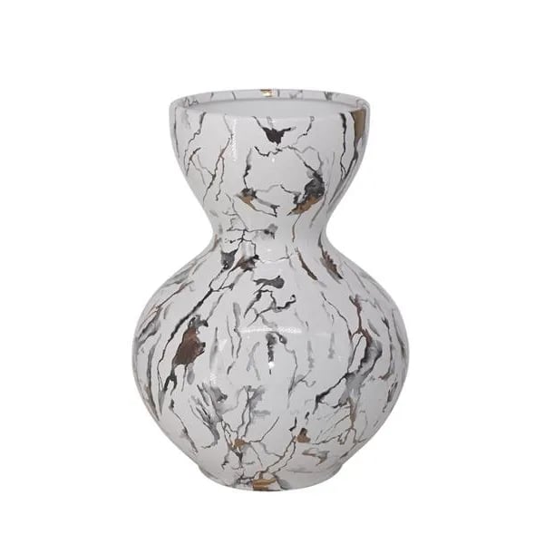 Wooden Grain Luxury Matt Green Rattan Wrapped Ceramic Vase