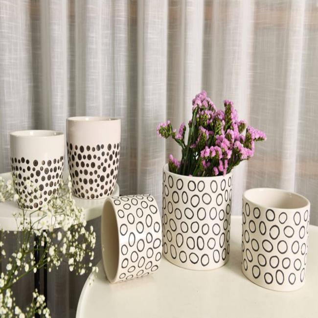 Home Garden Wholesale Office Ceramic Indoor Planter Flower Pots