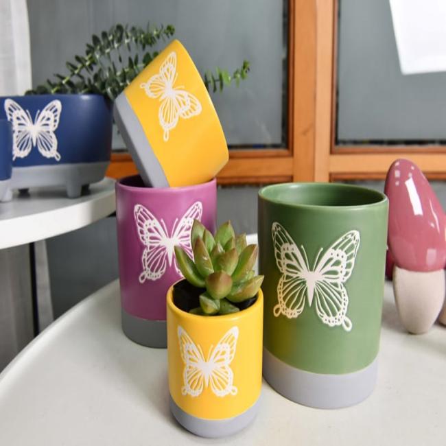 Most Popular Animal Cute Print Garden Home Decorative Ceramic Flower Pot