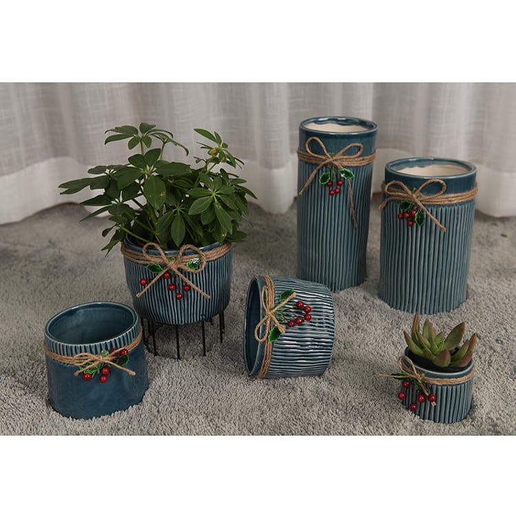 Hot Selling Tall Indoor Decoration Garden Ceram Planter Flower Pot