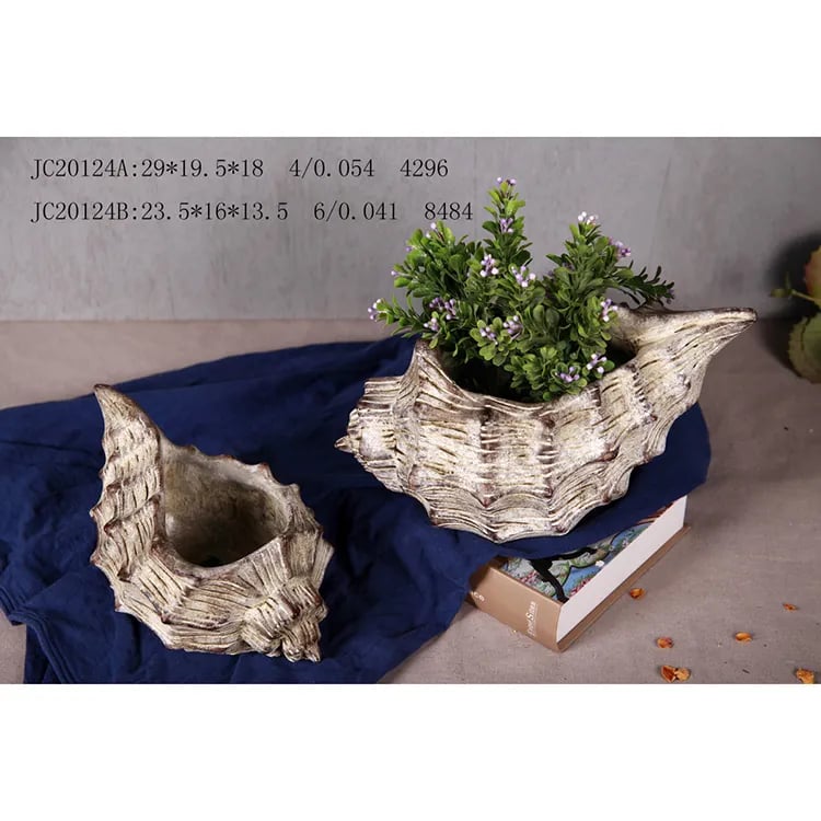 Creative Decoration Seahorse Animal Stone Cement Flower Pot