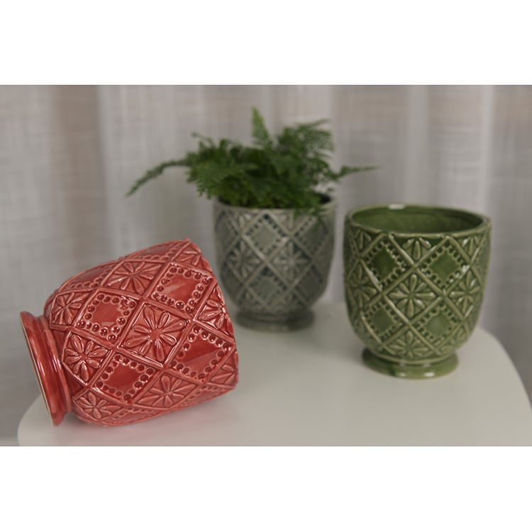 Color Oval Shape Garden Indoor Decoration Small Ceramic Flower Pot