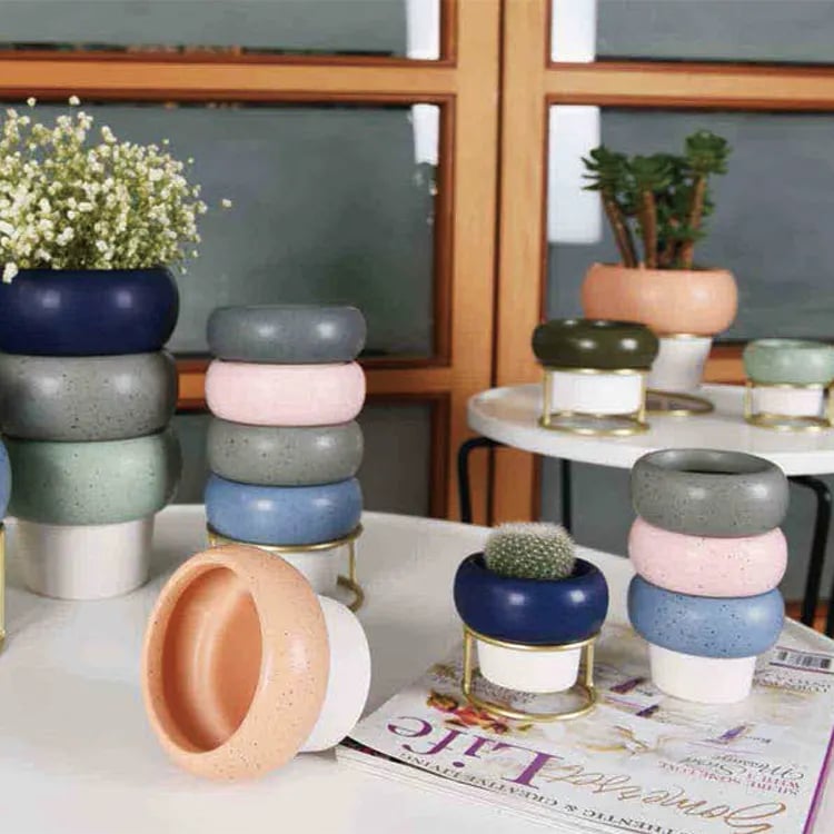 Home Garden Wholesale Office Ceramic Indoor Mini Planter Flower Pots