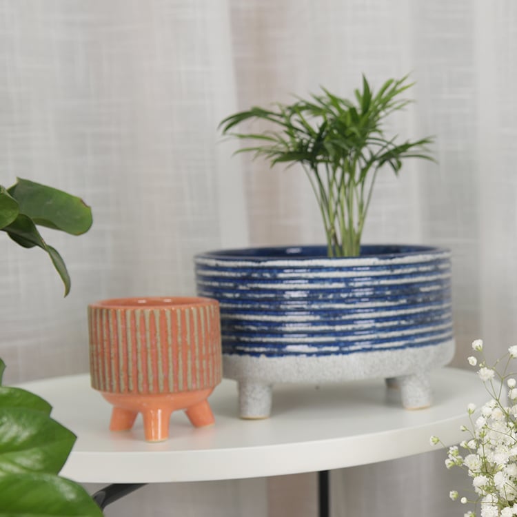 Custom Retro Design Round Ceramic Flower Pot For Sale