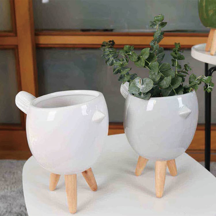 Cute Cartoon Ceramic Animal Flower Pot Mini Cactus Pot