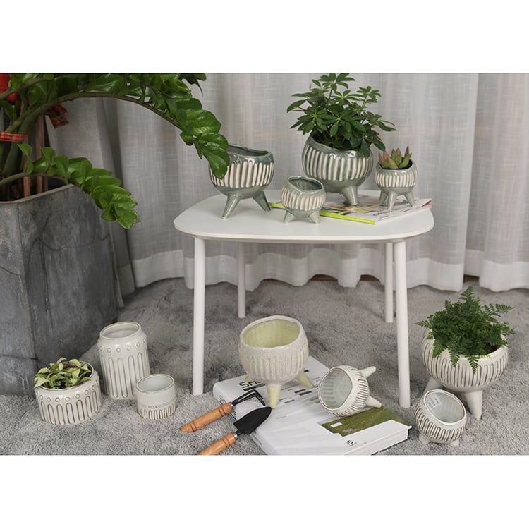 Unique Design Round Ceramic Flower Planter Pot