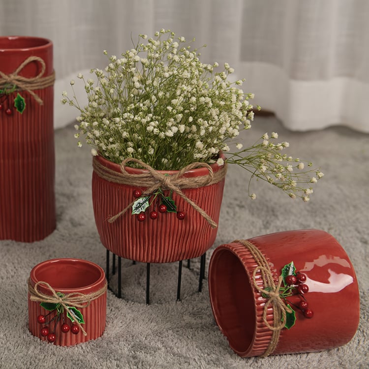 Unique Design Home Decoration Planter Christmas Ceramic Flower Pot
