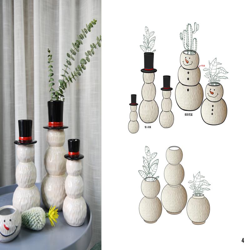 Customized Home Decoration Ceramic Plant Pot Candle Holder