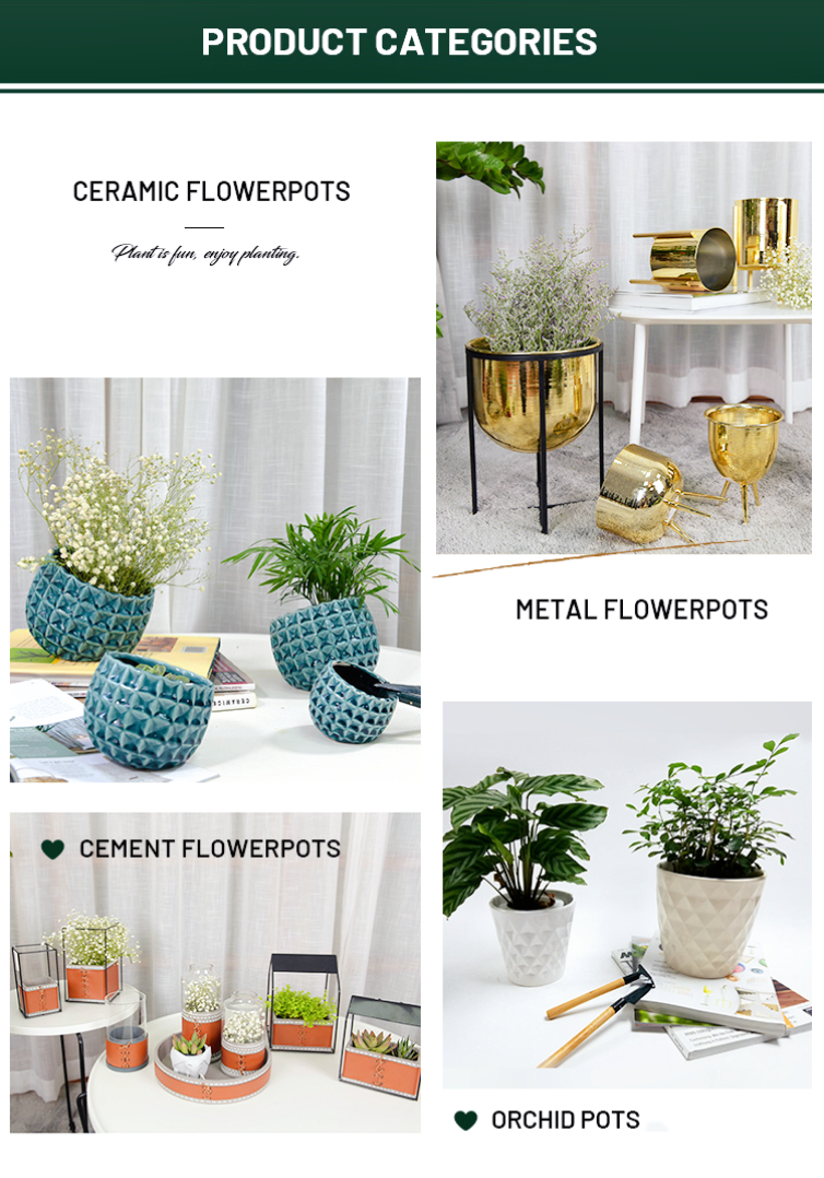 office home tabletop decorative ceramic plant pot