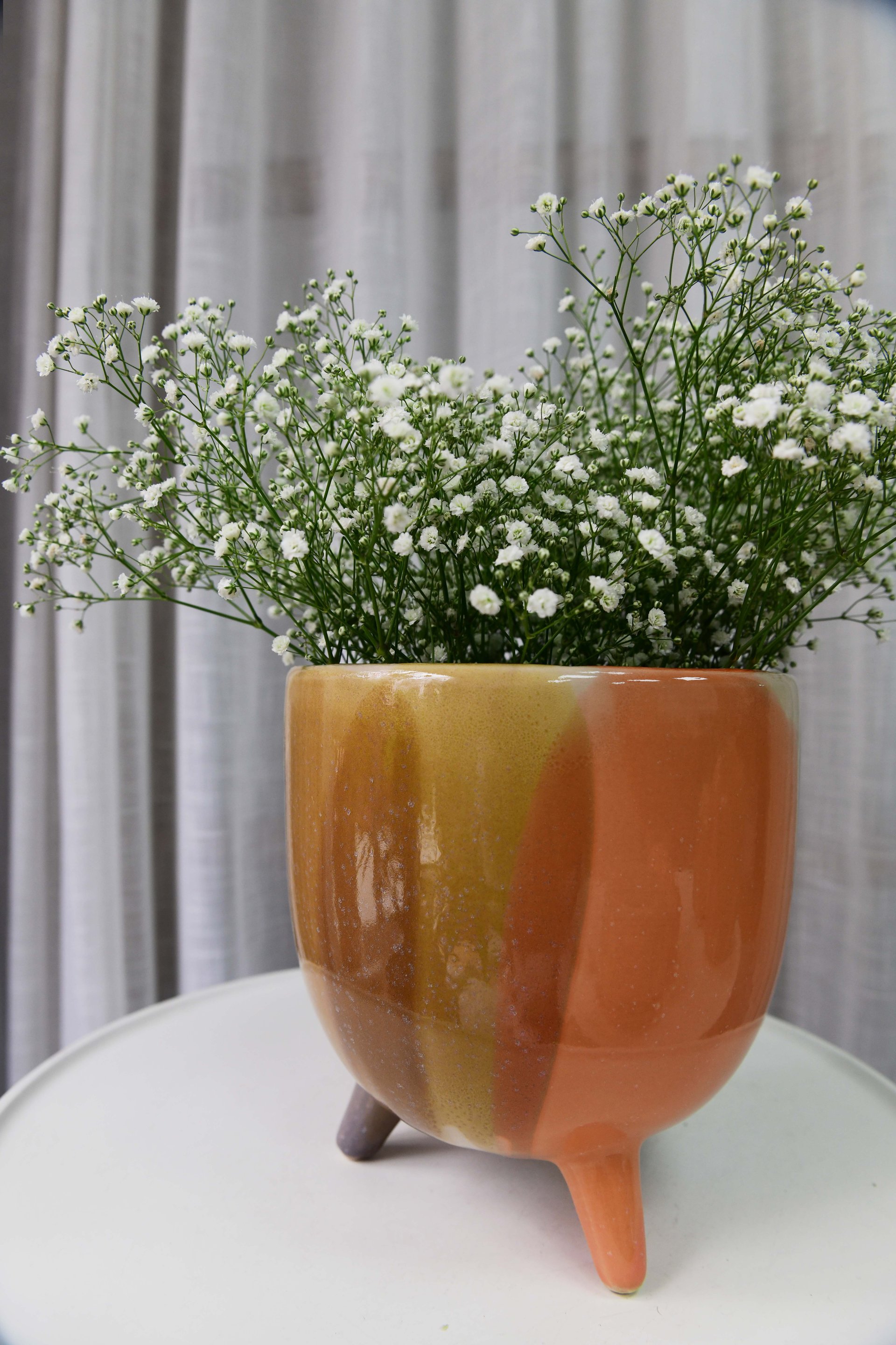 Wholesale Round Stoneware Ceramic Plant Flower Pot