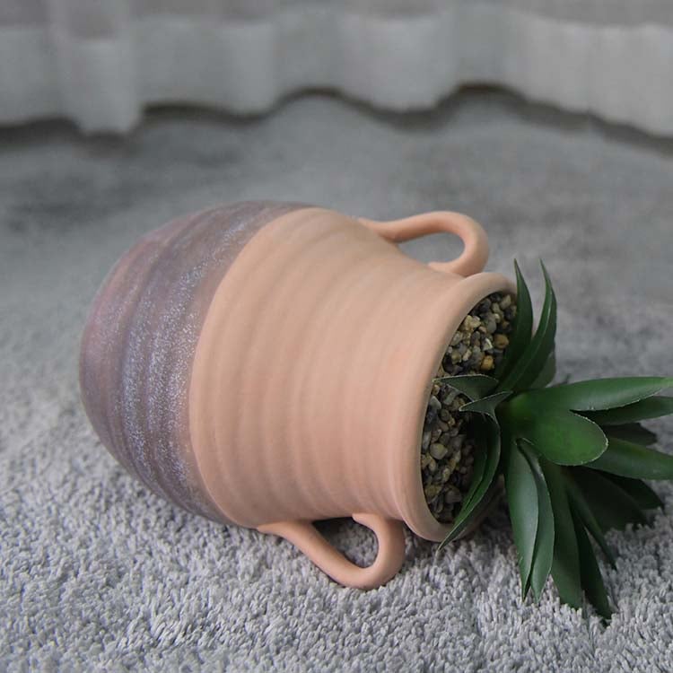 New Design Flower Pot Printing Indoor Small Plant Pots Ceramic Planter