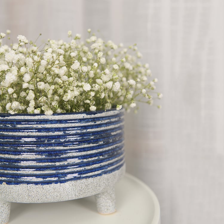 Custom Retro Design Round Ceramic Flower Pot For Sale