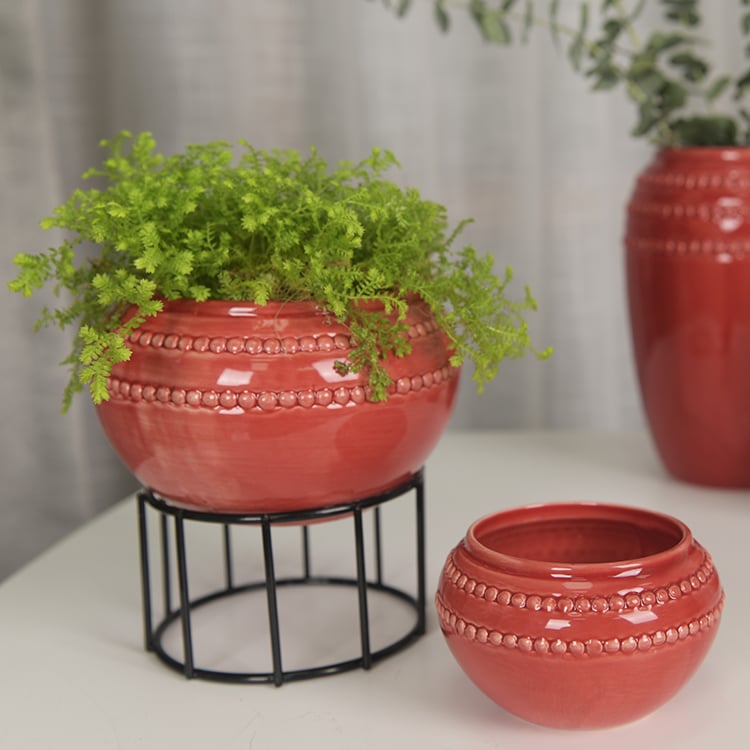 Custom High-qaulity Cheap Green Ceramic Flower Pot