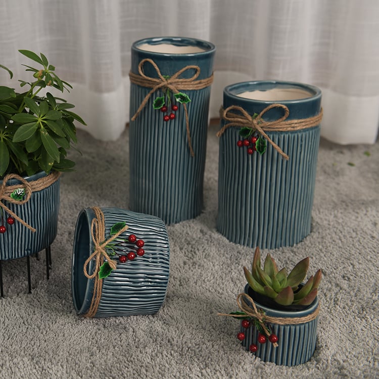 Hot Selling Tall Indoor Decoration Garden Ceram Planter Flower Pot